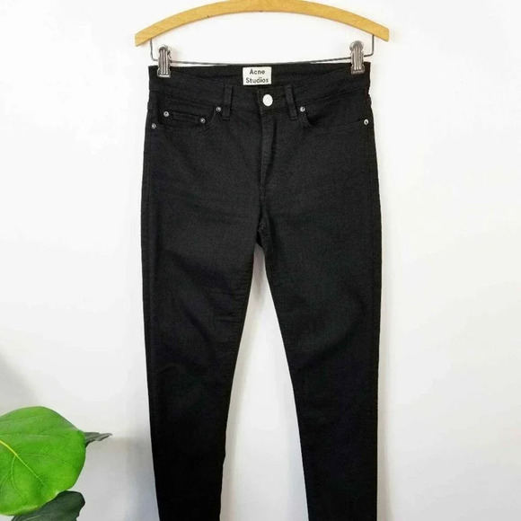 ACNE STUDIOS Mid Rise Skin 5 Black Jean's 26 - Picture 7 of 10